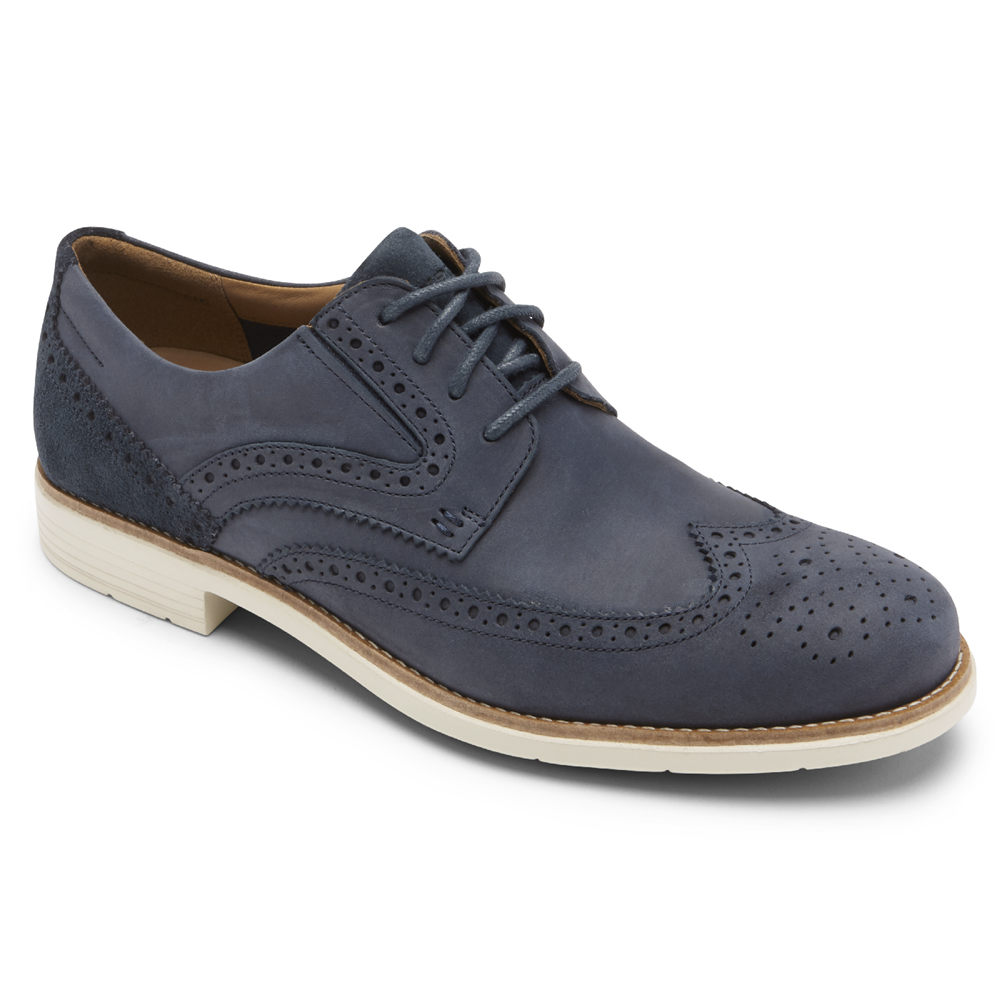 Rockport Sneakers For Mens Blue - Total Motion Classic Dress Wingtip - LX3428657